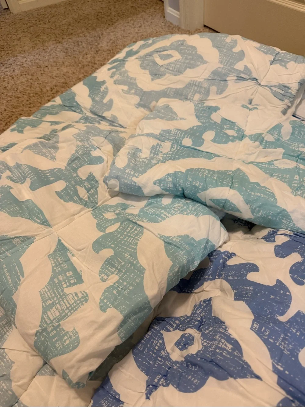 Pottery Barn comforter blue